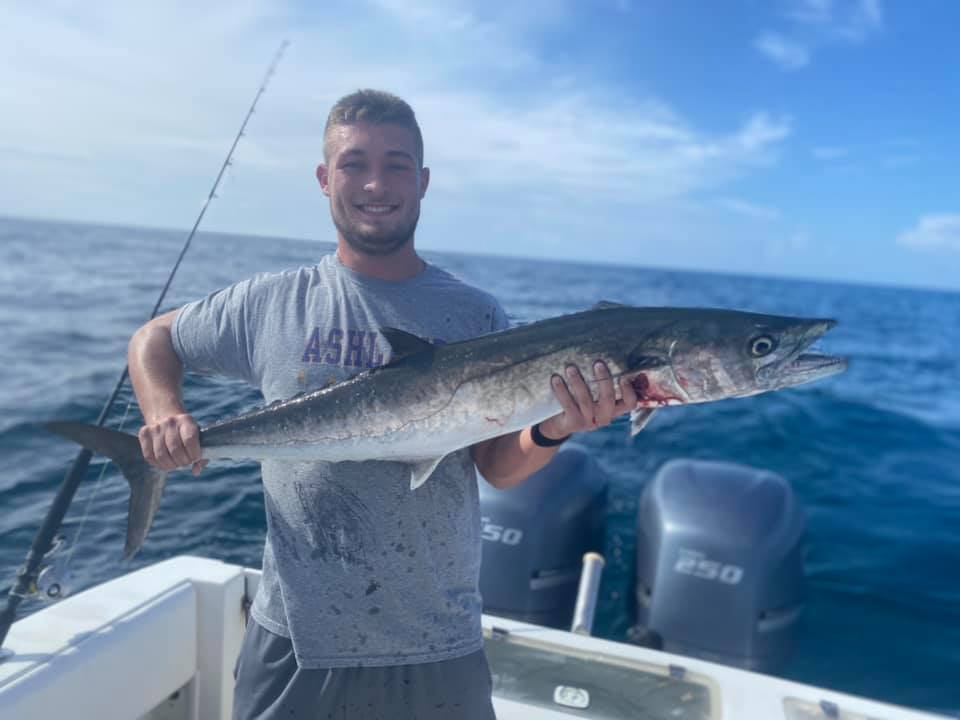 Catch of the day: King Mackerel, 30 inches, angler at Mount Pleasant