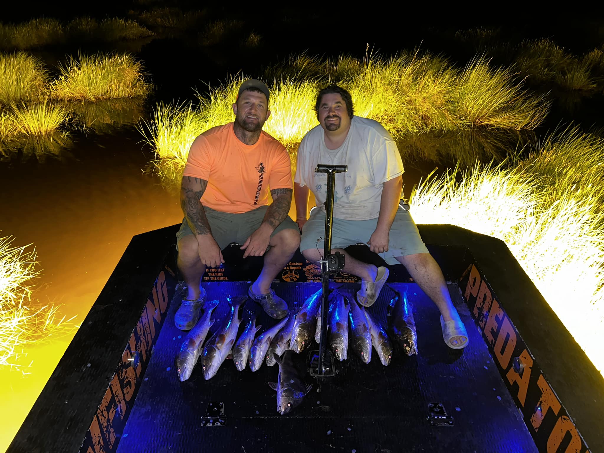 Two people enjoying a great fishing trip in LA