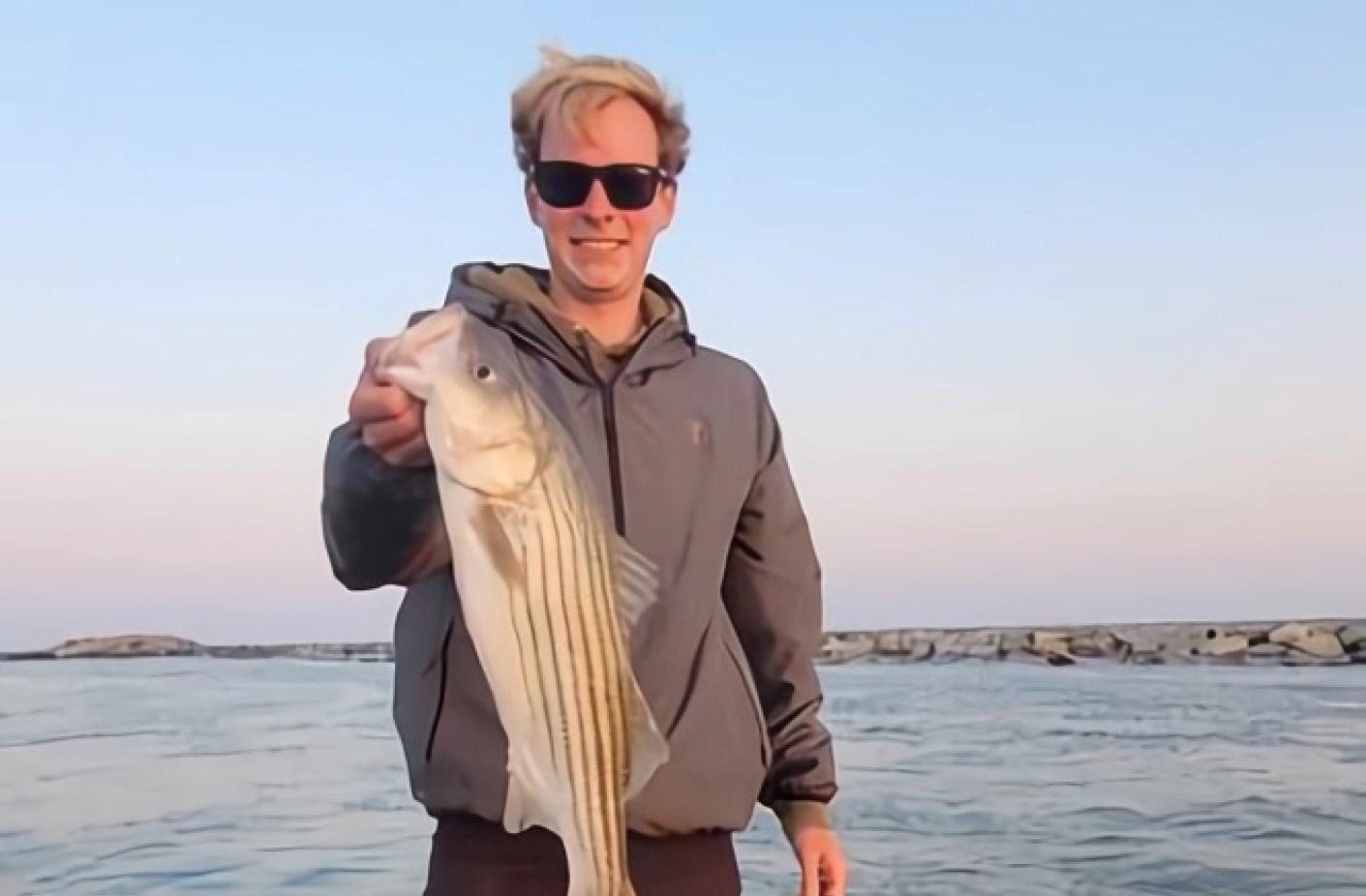 Striped bass caught in Berlin