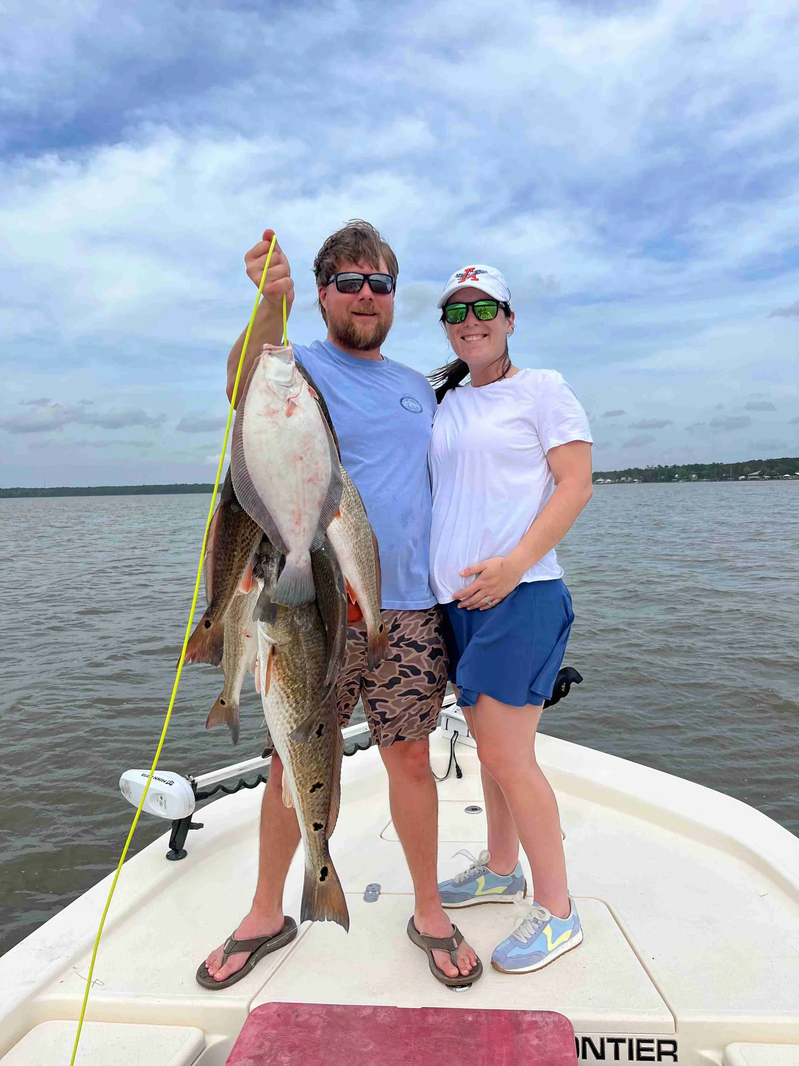 Two people fishing in Alabama