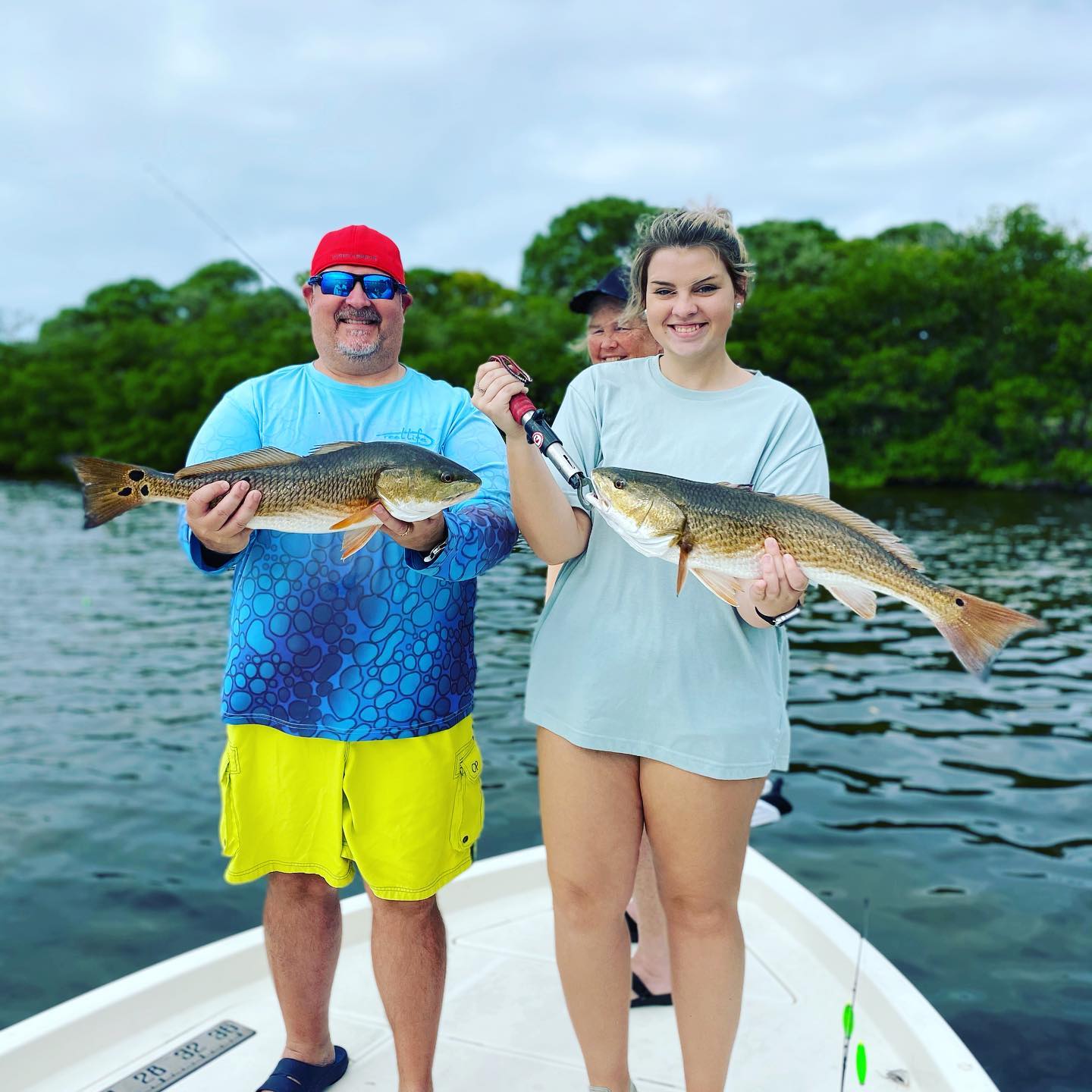 Two redfish caught while fishing in FL