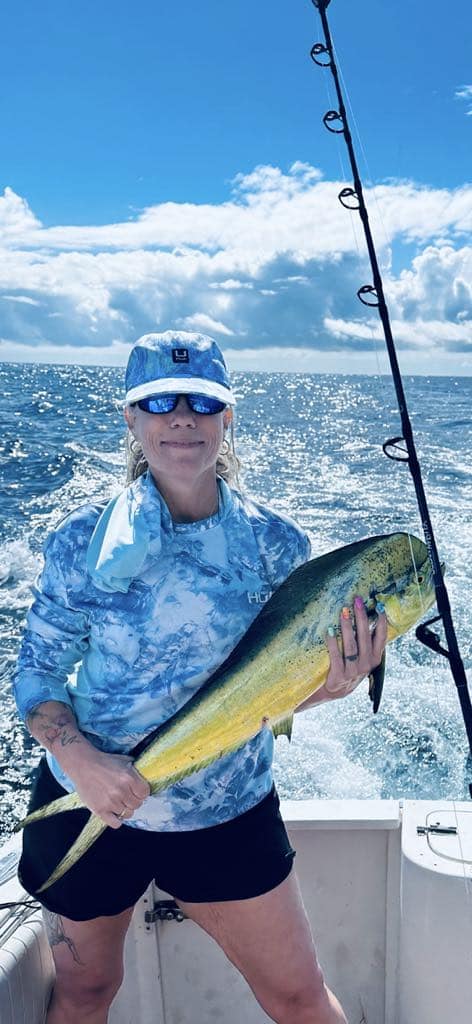 A Mahi Mahi or Common Dolphinfish caught while fishing in NC