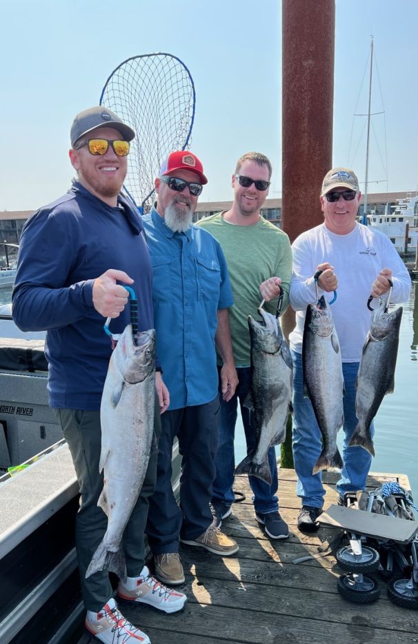 4 bluefish caught while fishing in Portland