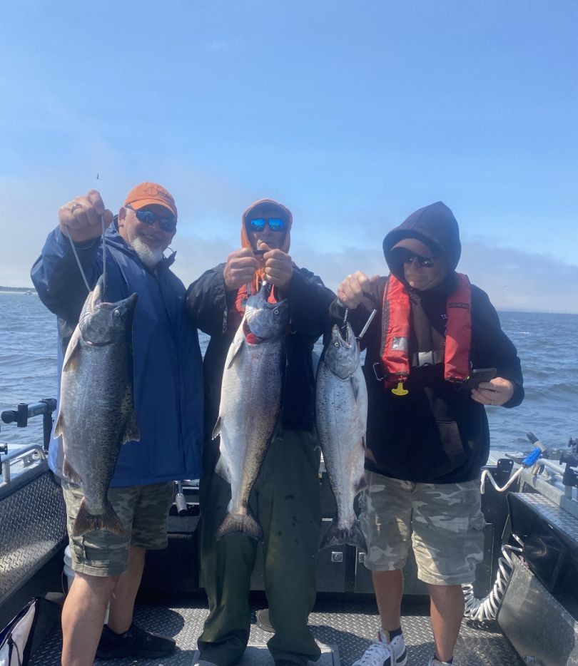 Two people fishing in Portland