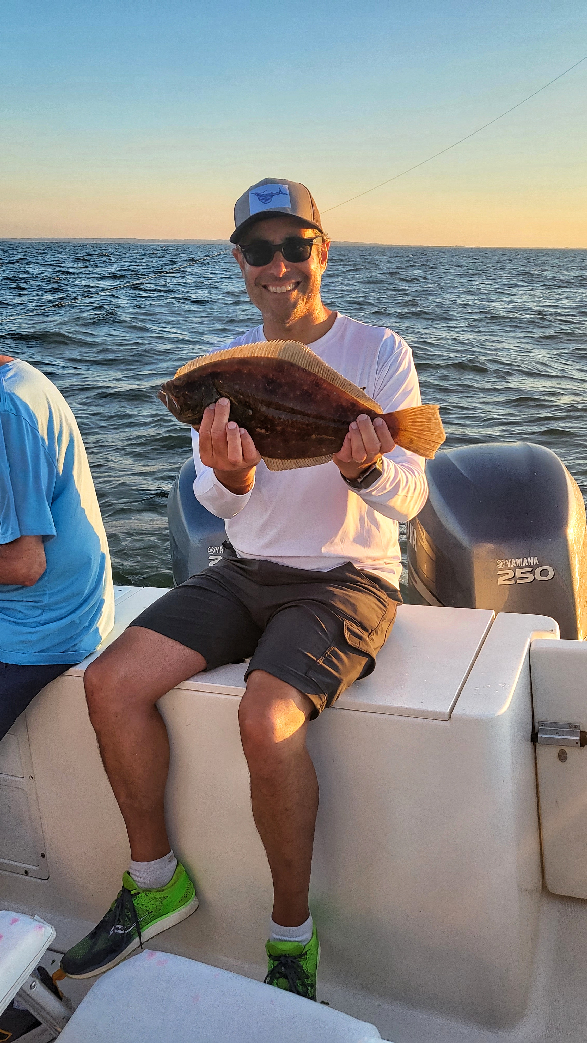 Photo of a 16-inch Southern Flounder caught while fishing in NJ