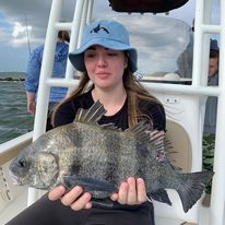 Huge black drum fish caught in Mount Pleasant