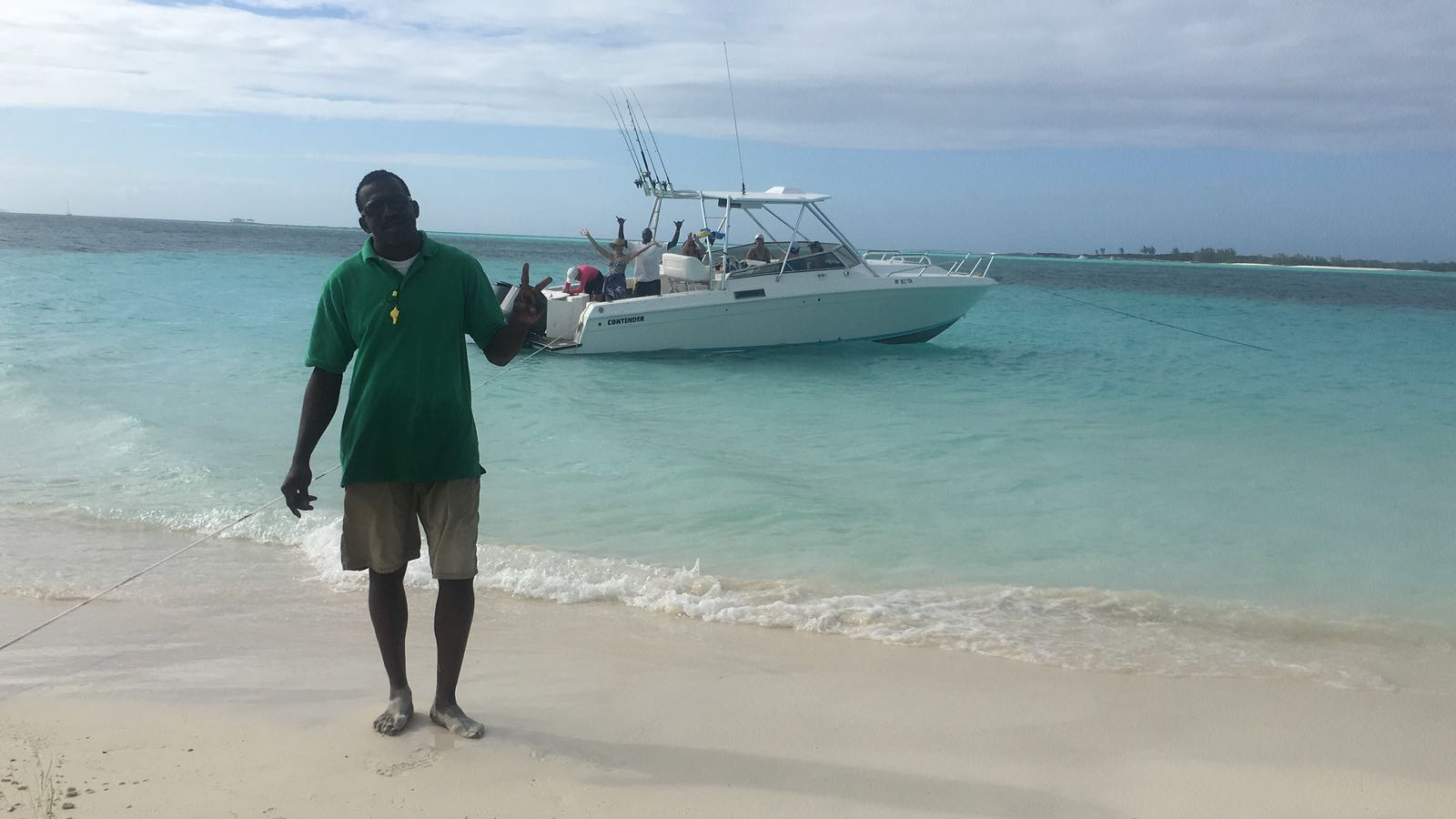 Angler fishing in the waters of Nassau