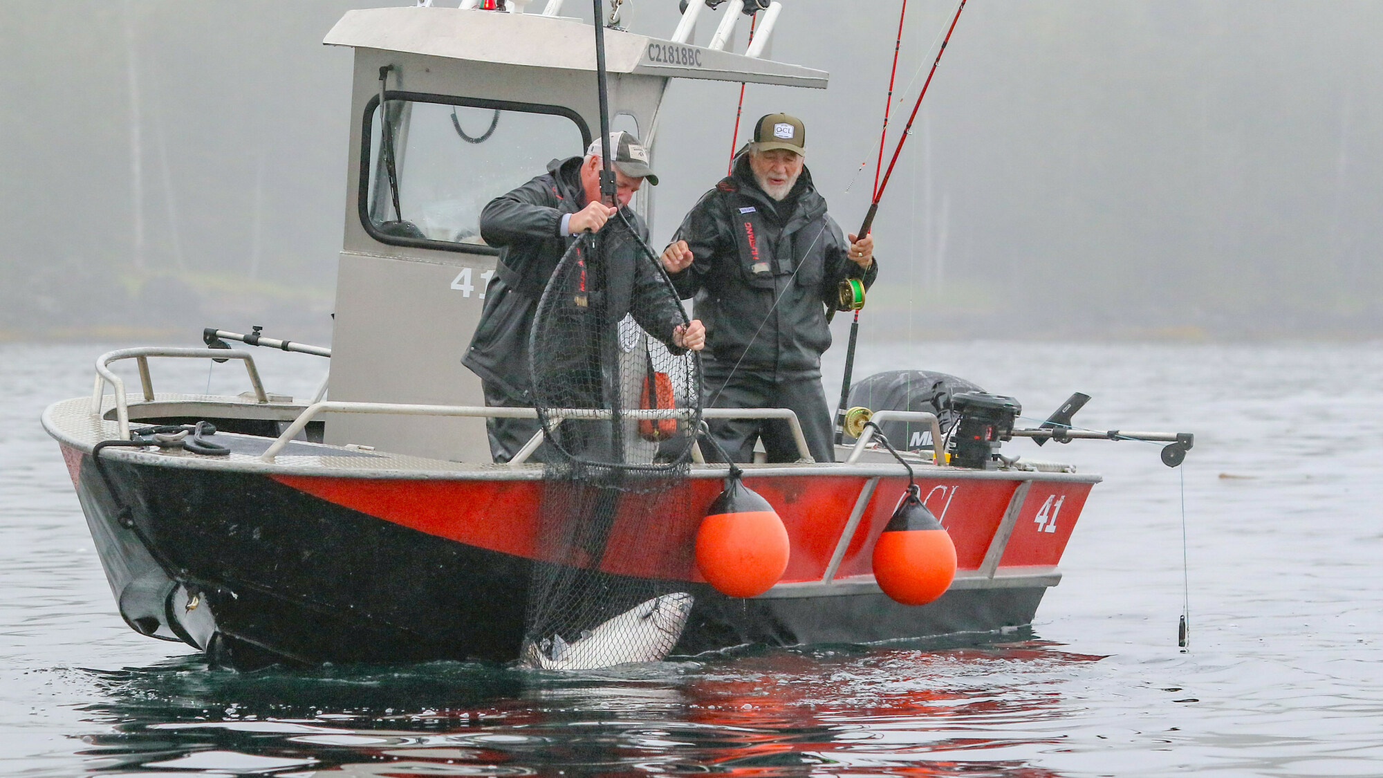 Two people fishing in Haida Gwaii
