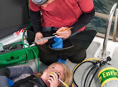 Emergency oxygen training equipment setup for scuba diving certification course West Palm Beach
