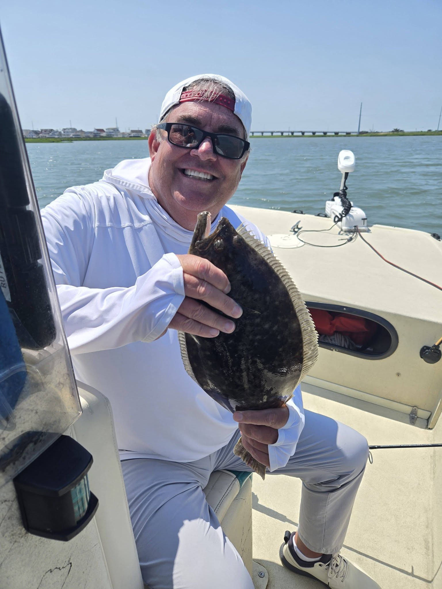 Southern flounder caught fishing in Avalon NJ waters