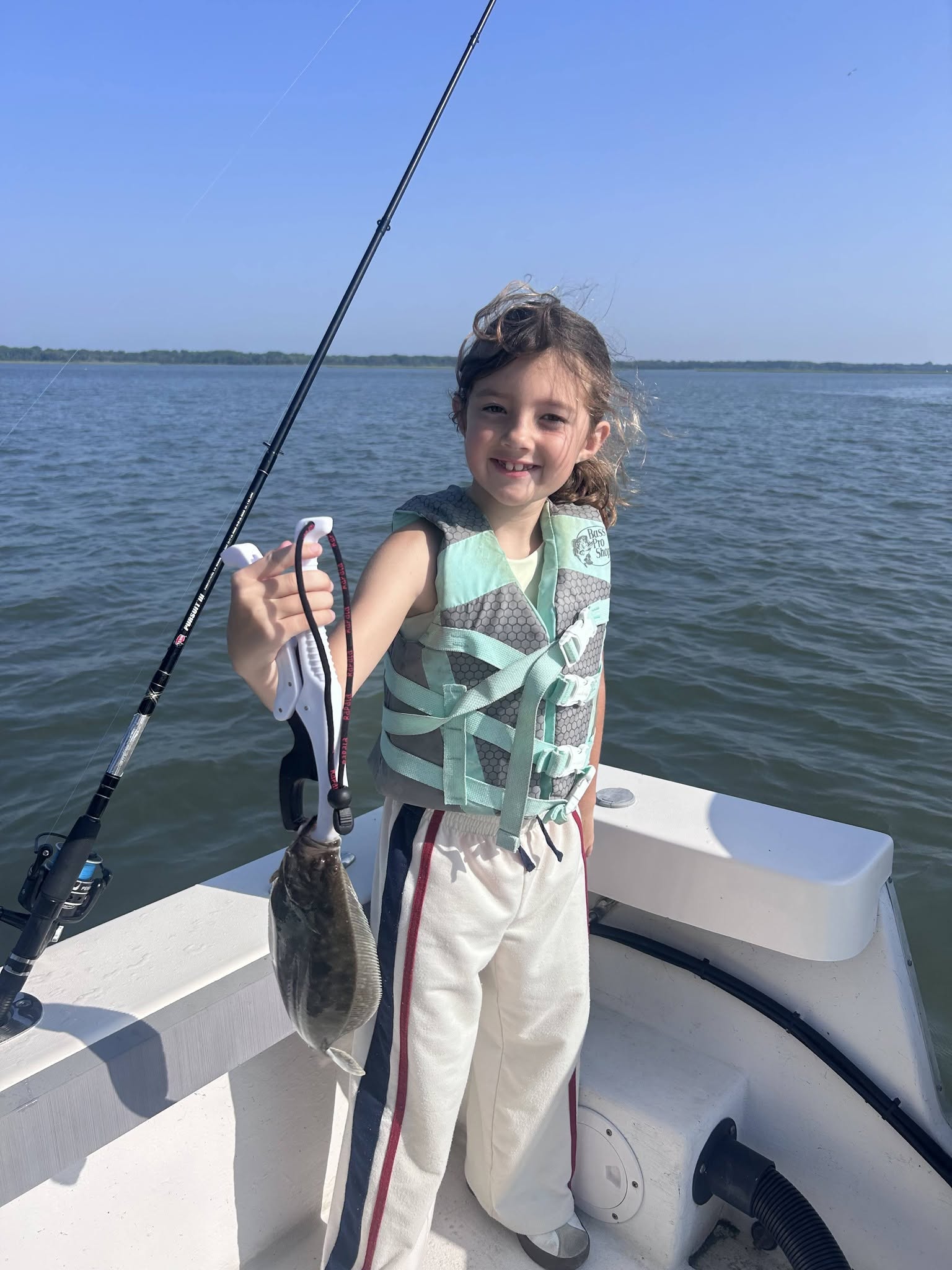 Summer flounder caught fishing in Avalon NJ on boat deck