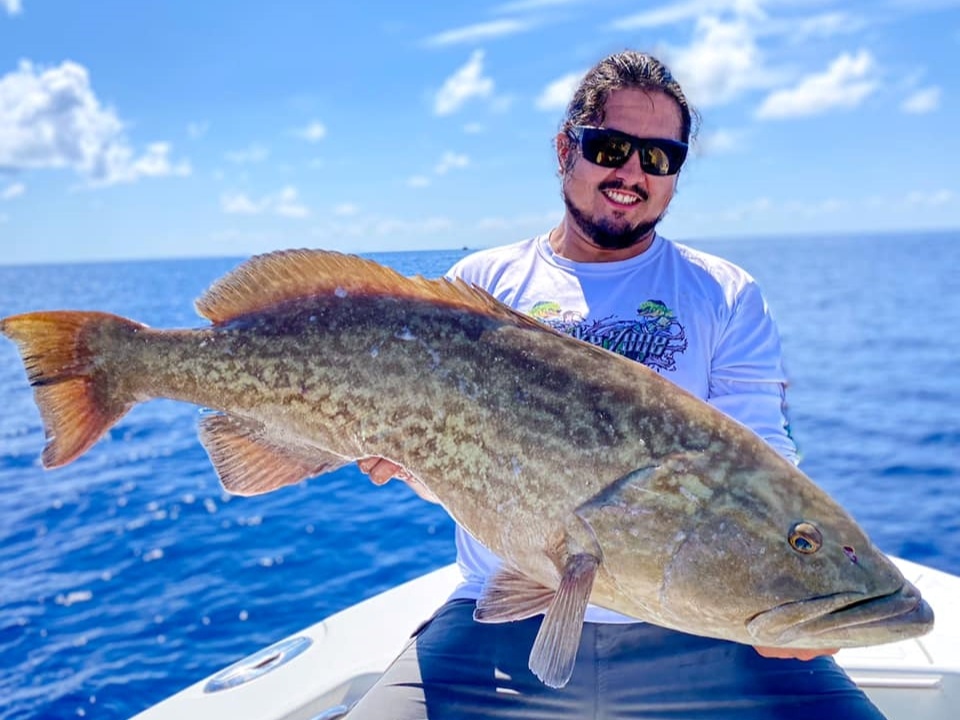 Angler with a 35-inch fish at Cape Canaveral