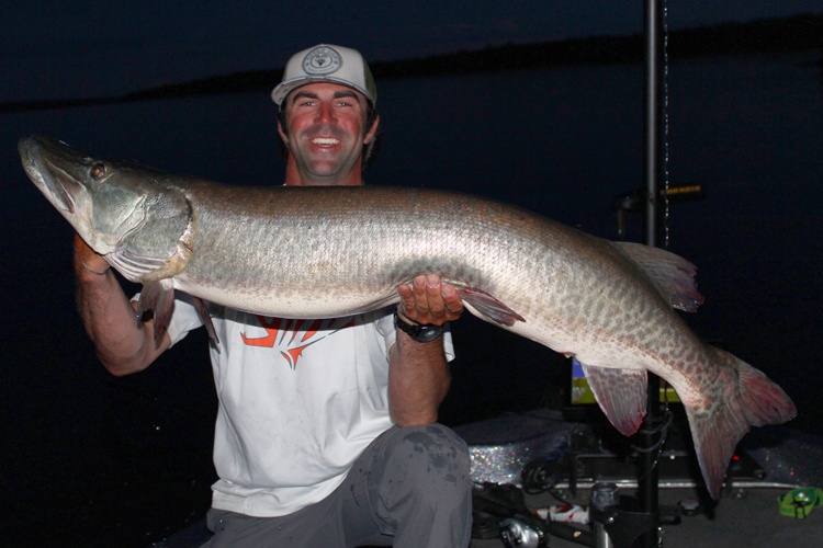 A muskellunge, a large freshwater fish, caught in Angle Inlet