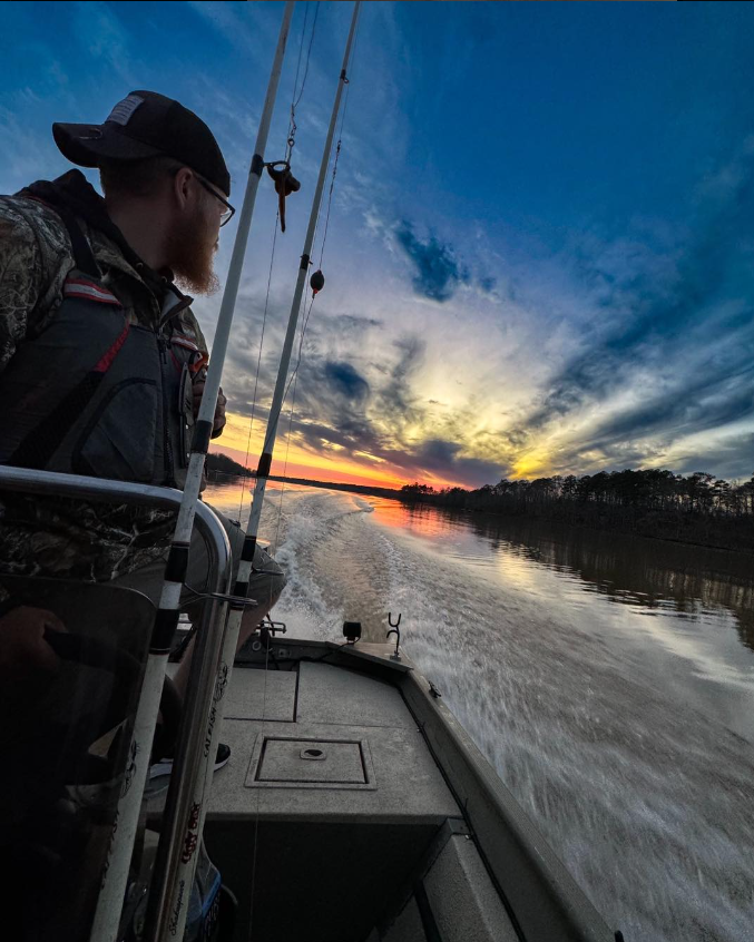 Scenic landscape with fishing rod in GA