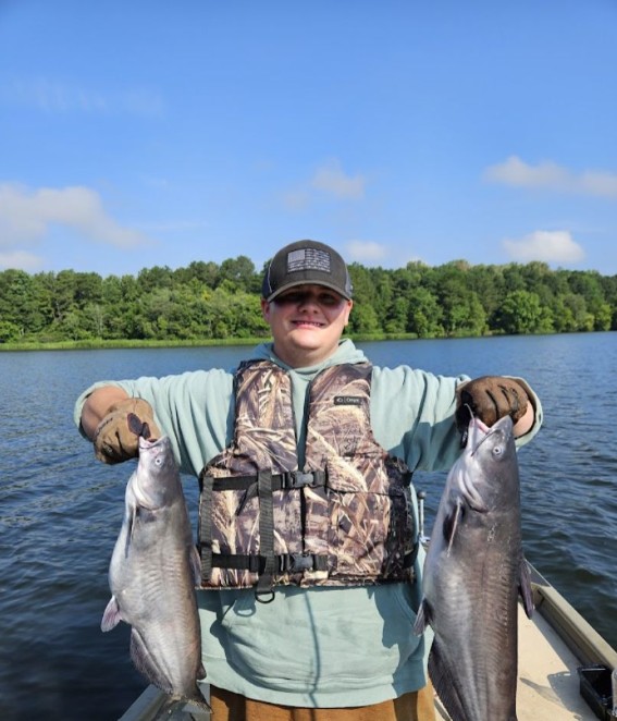Two blue catfish caught in Georgia