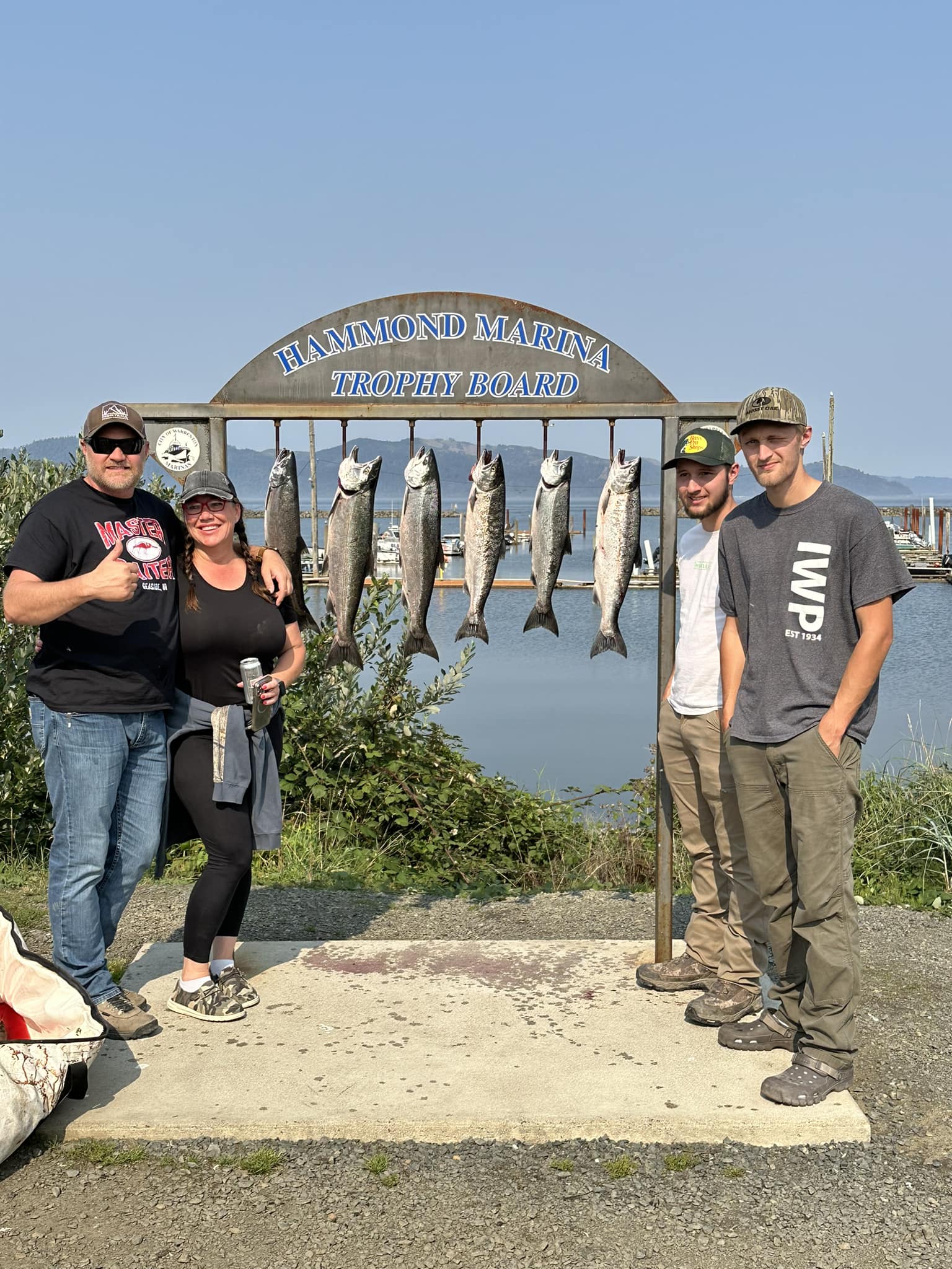 5 Coho Salmon caught fishing in Hammond