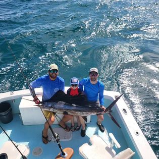 Two anglers enjoying a fishing trip in Key West