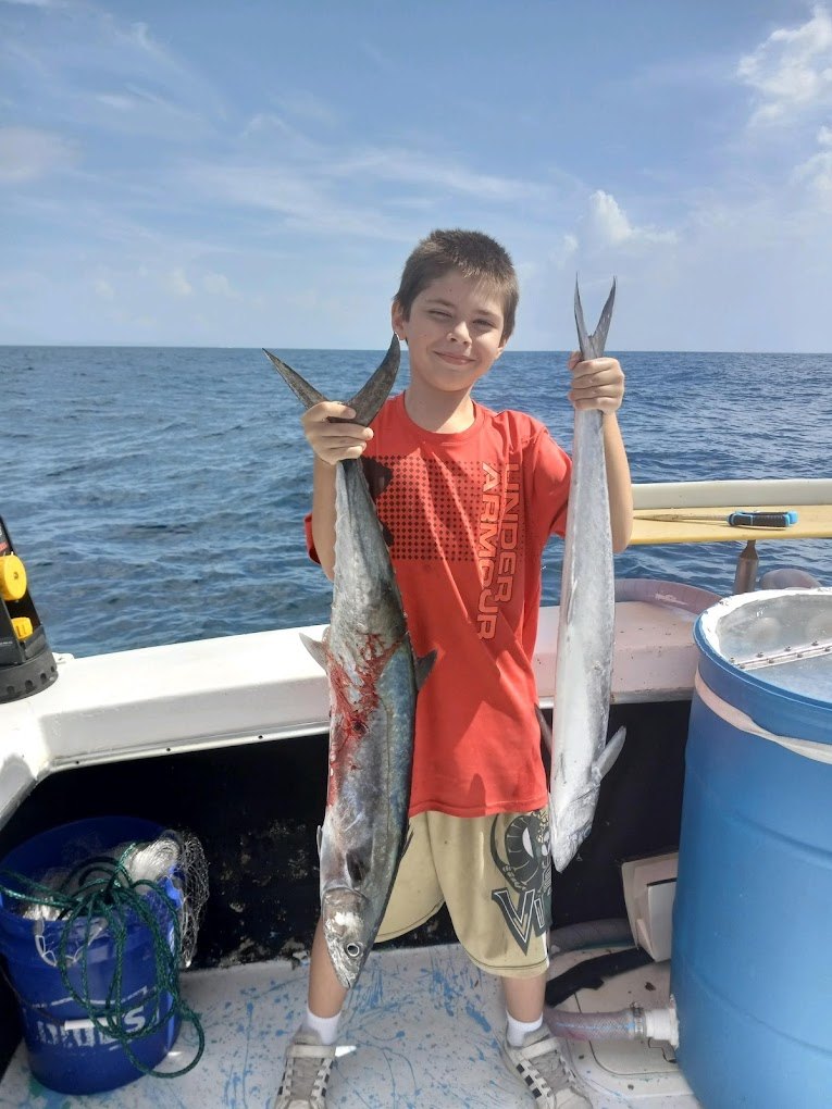 Two big fish caught while fishing at Cape Canaveral