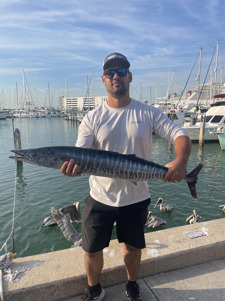 Wahoo fish caught by person in Cape Canaveral