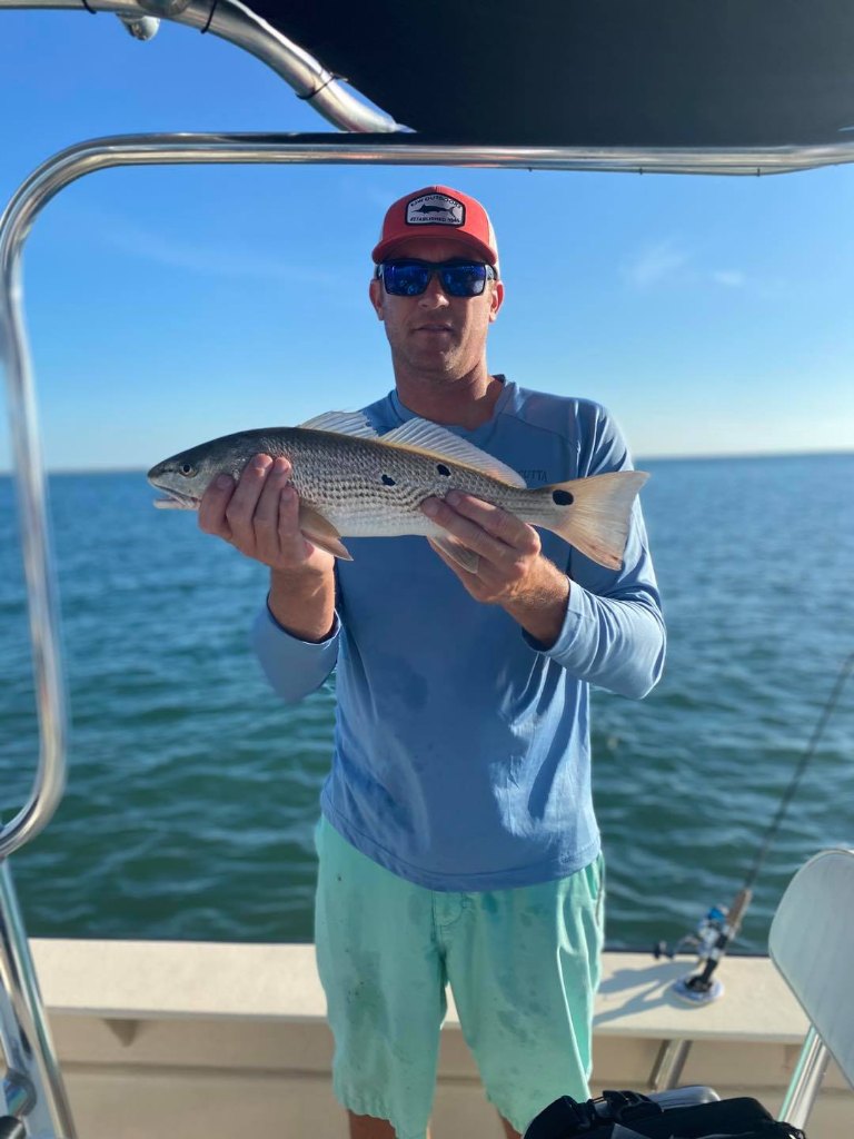 Redfish measuring 19 inches caught in Beaufort