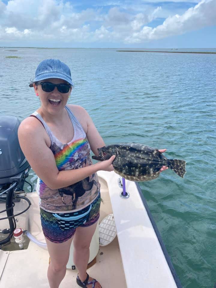 Southern Flounder caught in Beaufort