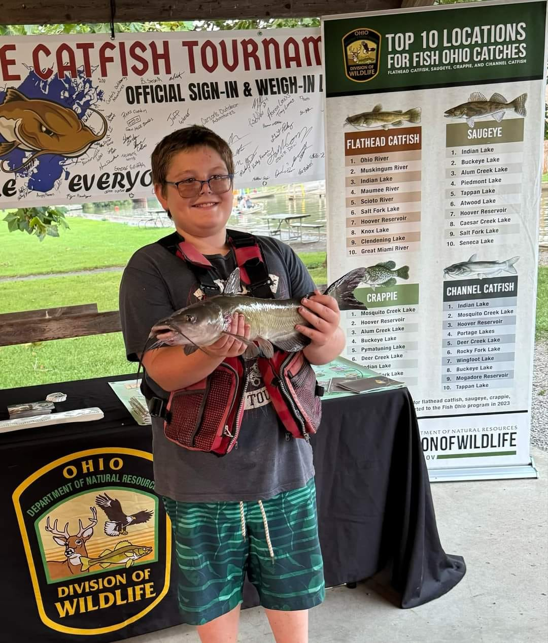 Single angler fishing at Lakeside Marblehead
