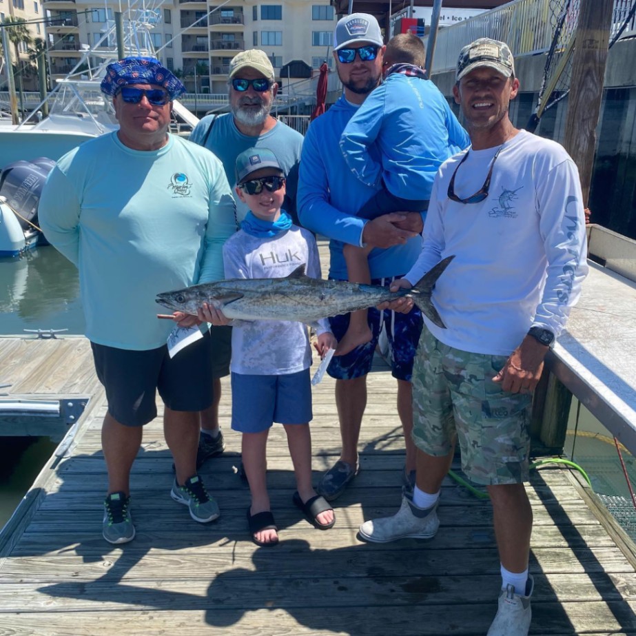 A large king mackerel caught while fishing in SC