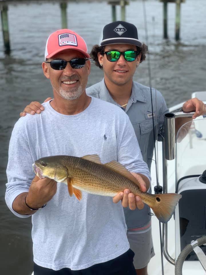 Redfish caught during fishing trip in Carolina Beach