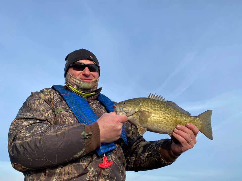 Angler fishing in the waters of Erie