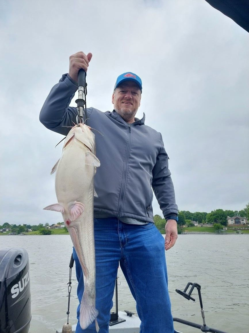 Caught a big white catfish while fishing in Old Hickory