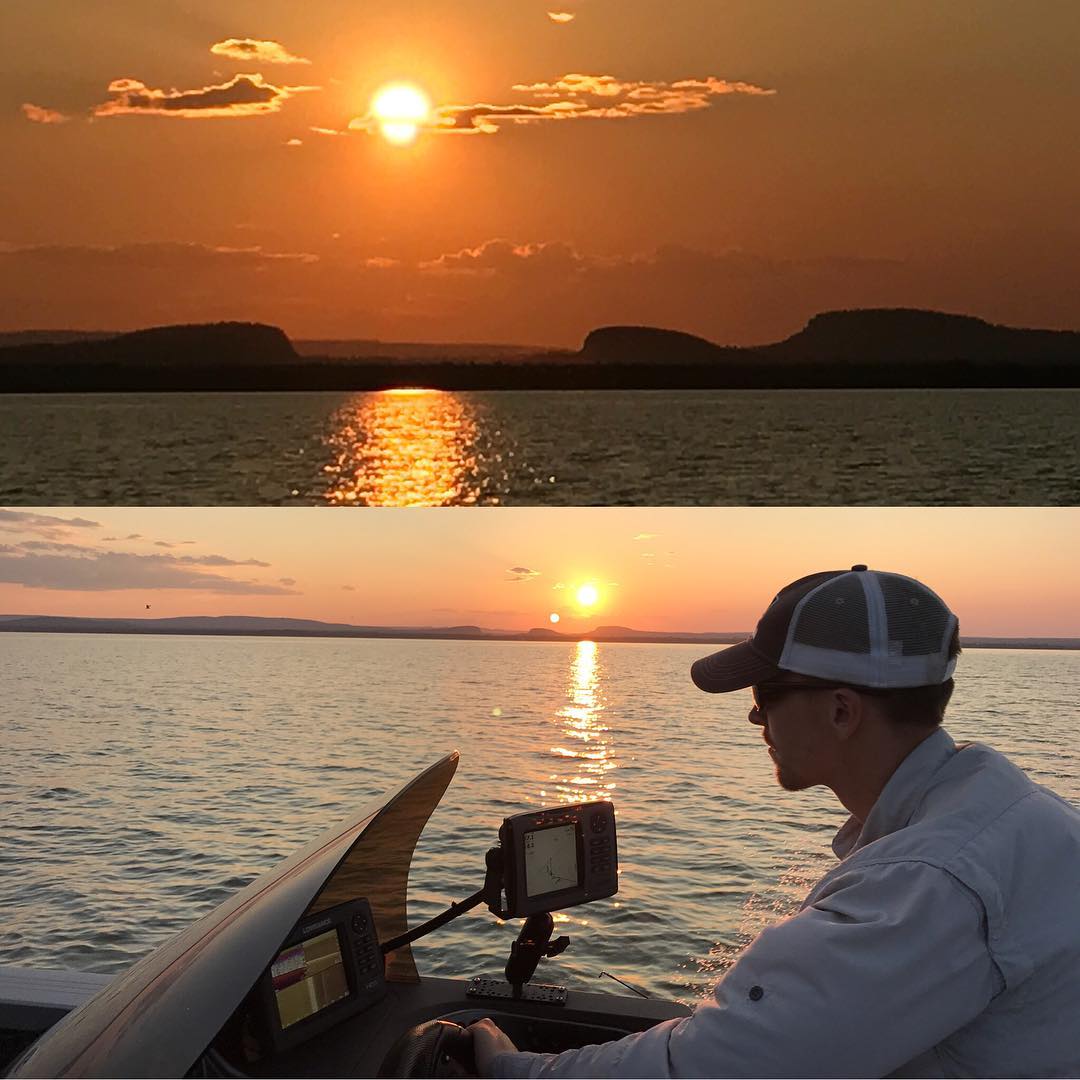 Fisherman casting line in Nipigon