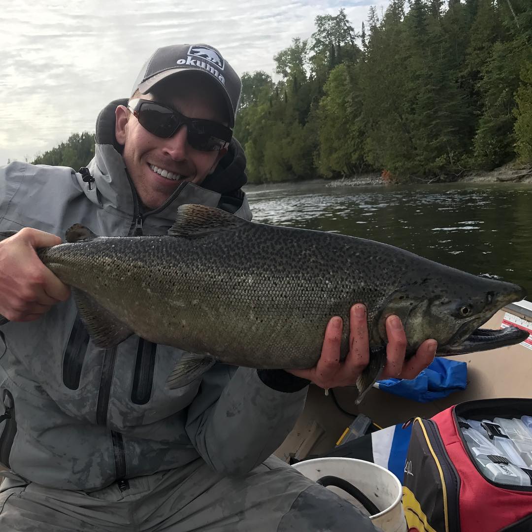 A person fishing in the ON location