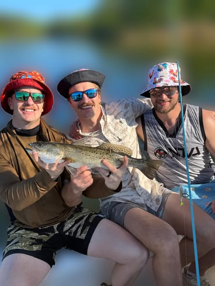 Speckled trout fishing success in Greenville NC with freshly caught fish displayed on boat