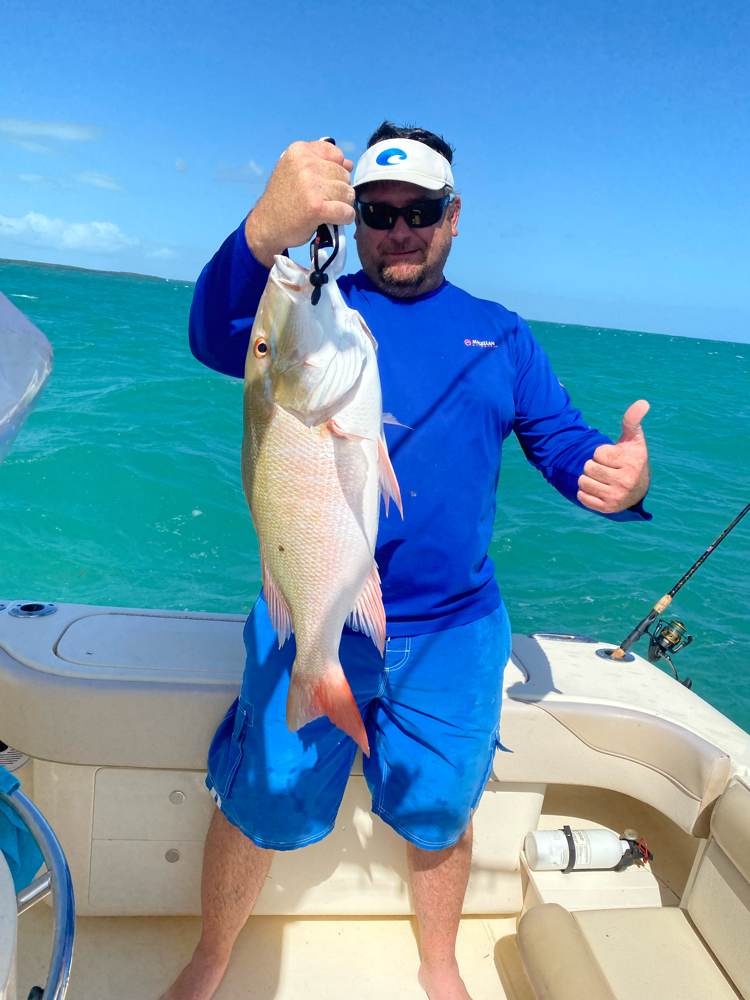 Mutton Snapper, a 24-inch fish, caught in Key Largo