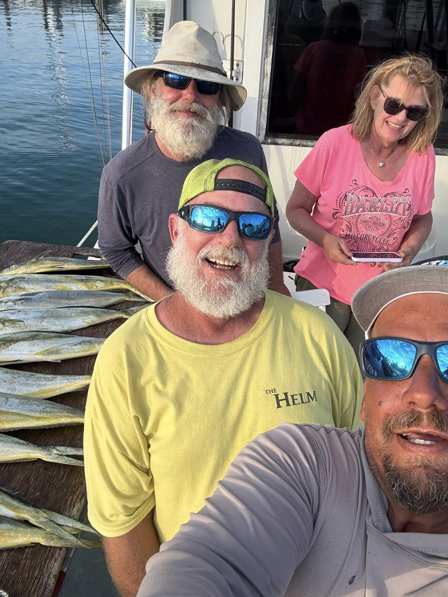 Fishing trip in Key West FL with fresh catch displayed on boat deck