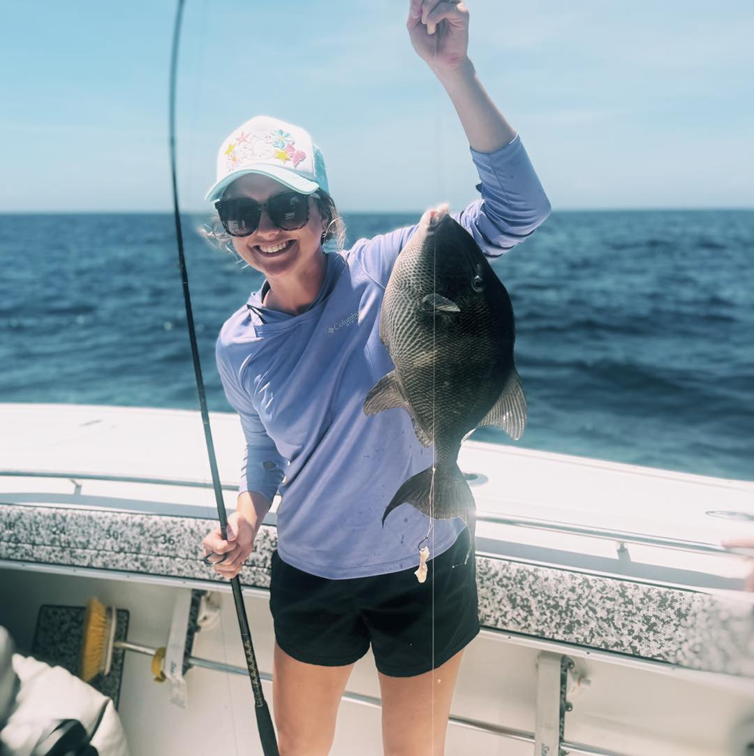 Grey triggerfish caught fishing in Port Orange FL