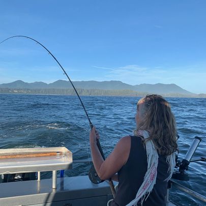 Person fishing in BC