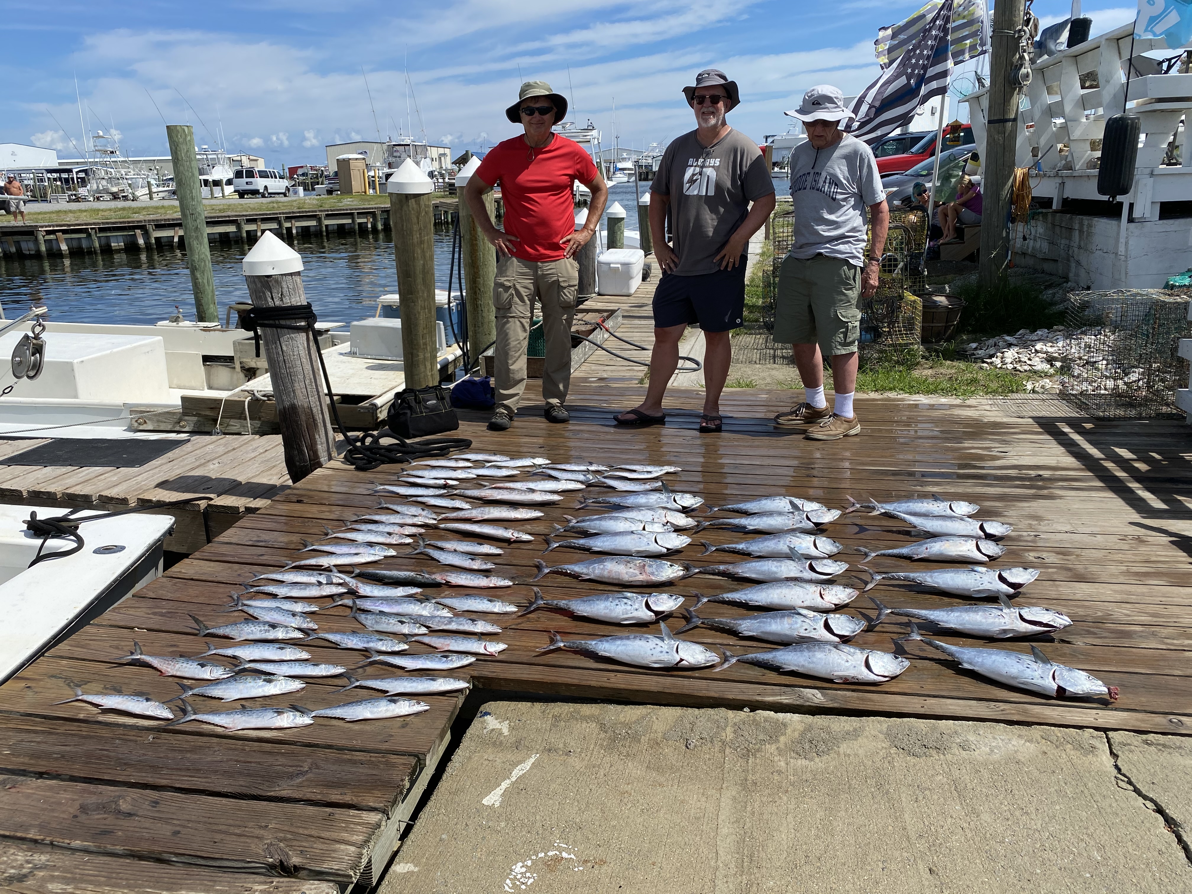 Group of 5 people fishing in NC