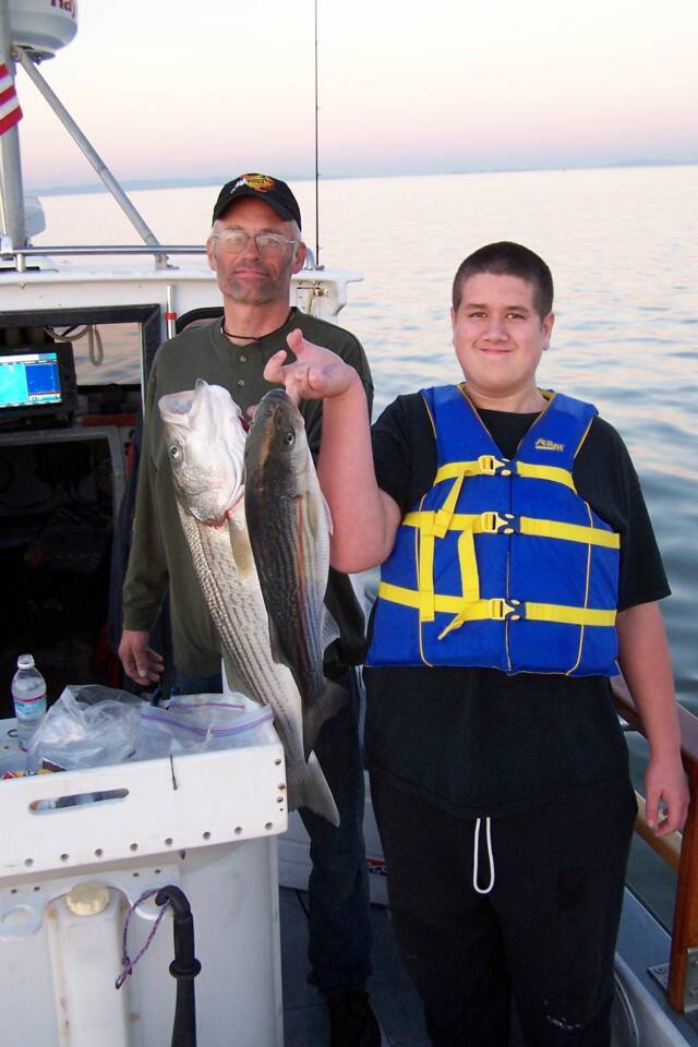Two people fishing in California