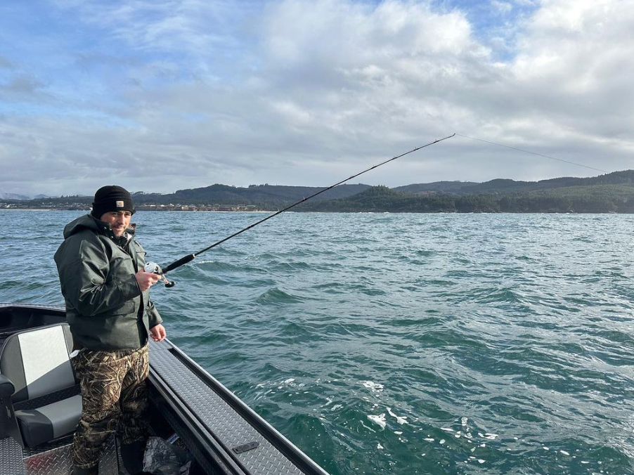 A person fishing in Oregon