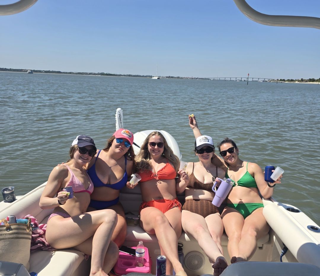 Five people enjoying a cruise in FL