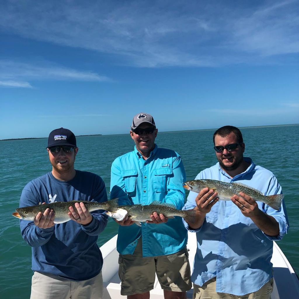 3 spotted weakfish, fishing at Ramrod Key