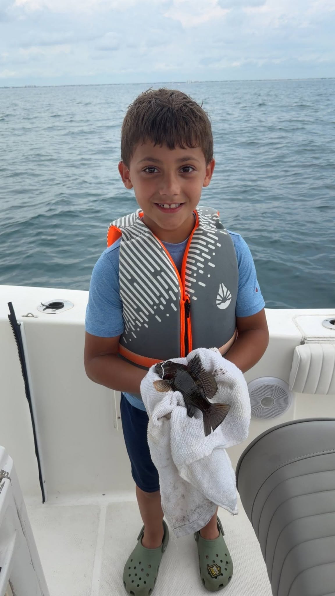 Black sea bass caught fishing at Wrightsville Beach NC
