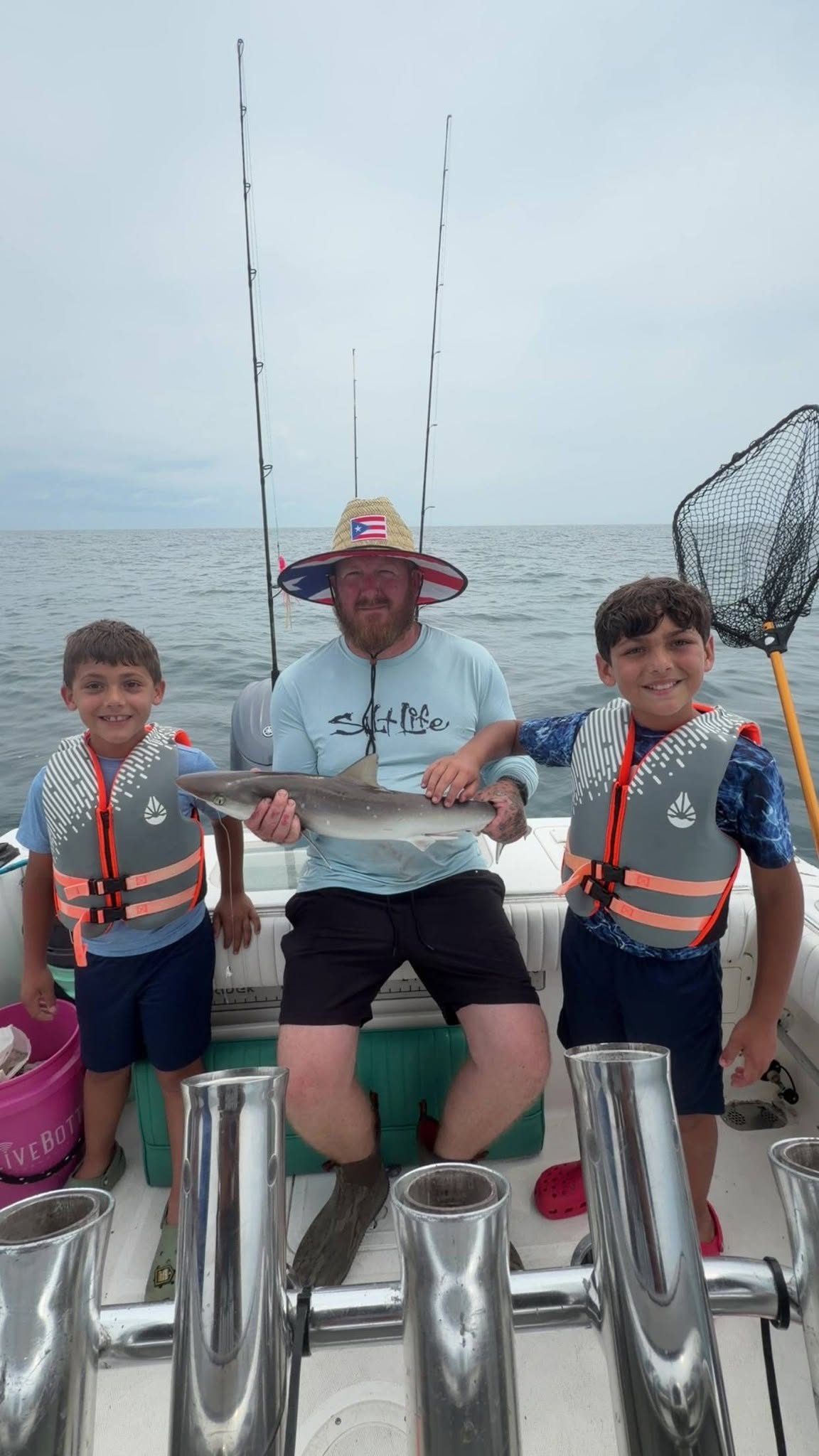 Atlantic Sharpnose Shark caught fishing at Wrightsville Beach NC