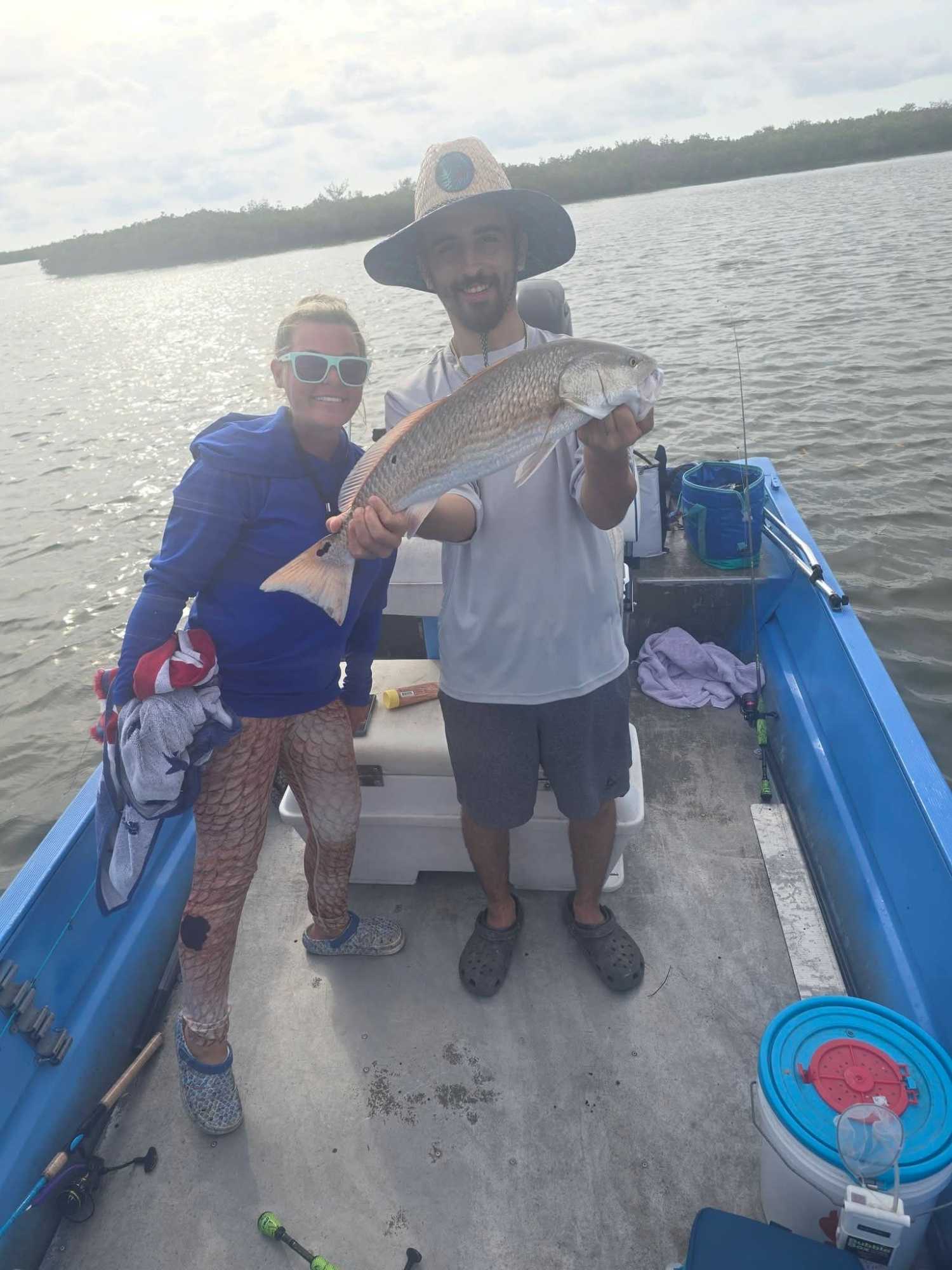 Redfish caught on fishing charter in Homosassa FL waters