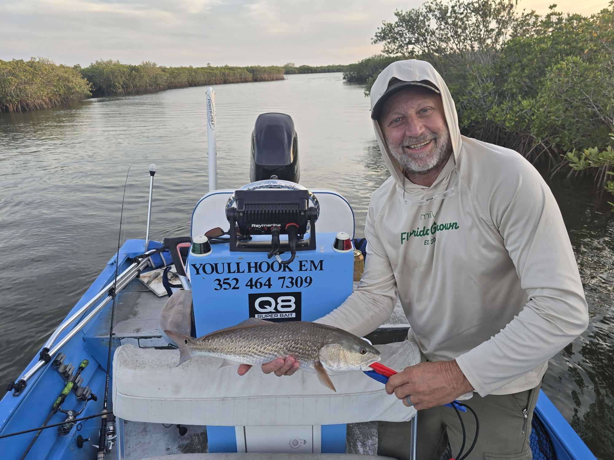 Redfish caught during fishing charter in Homosassa FL waters