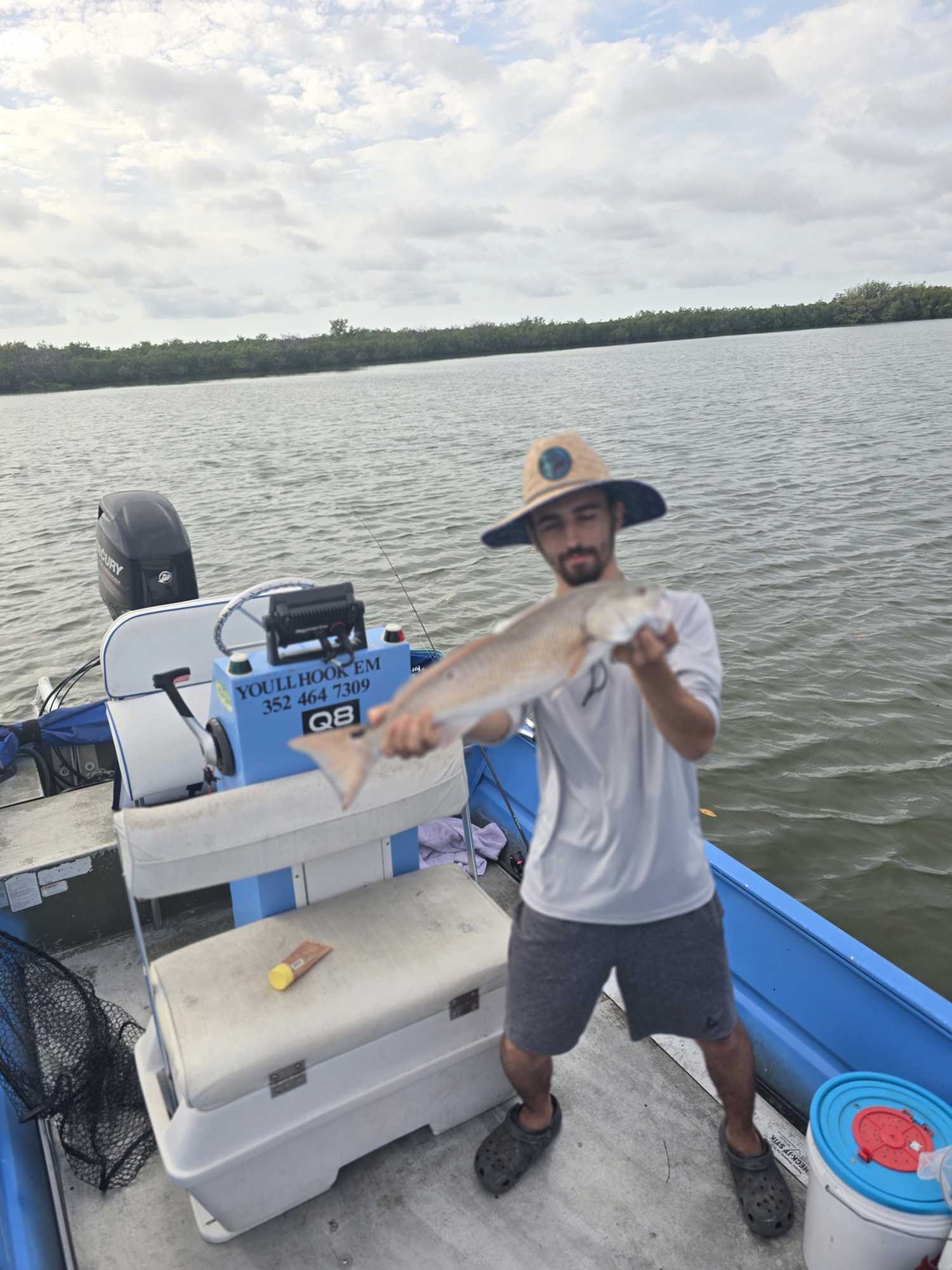 Redfish caught on fishing charter boat in Homosassa FL waters