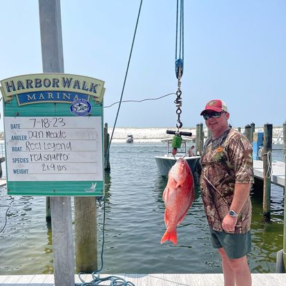 Single fisherman catches a fish in FL