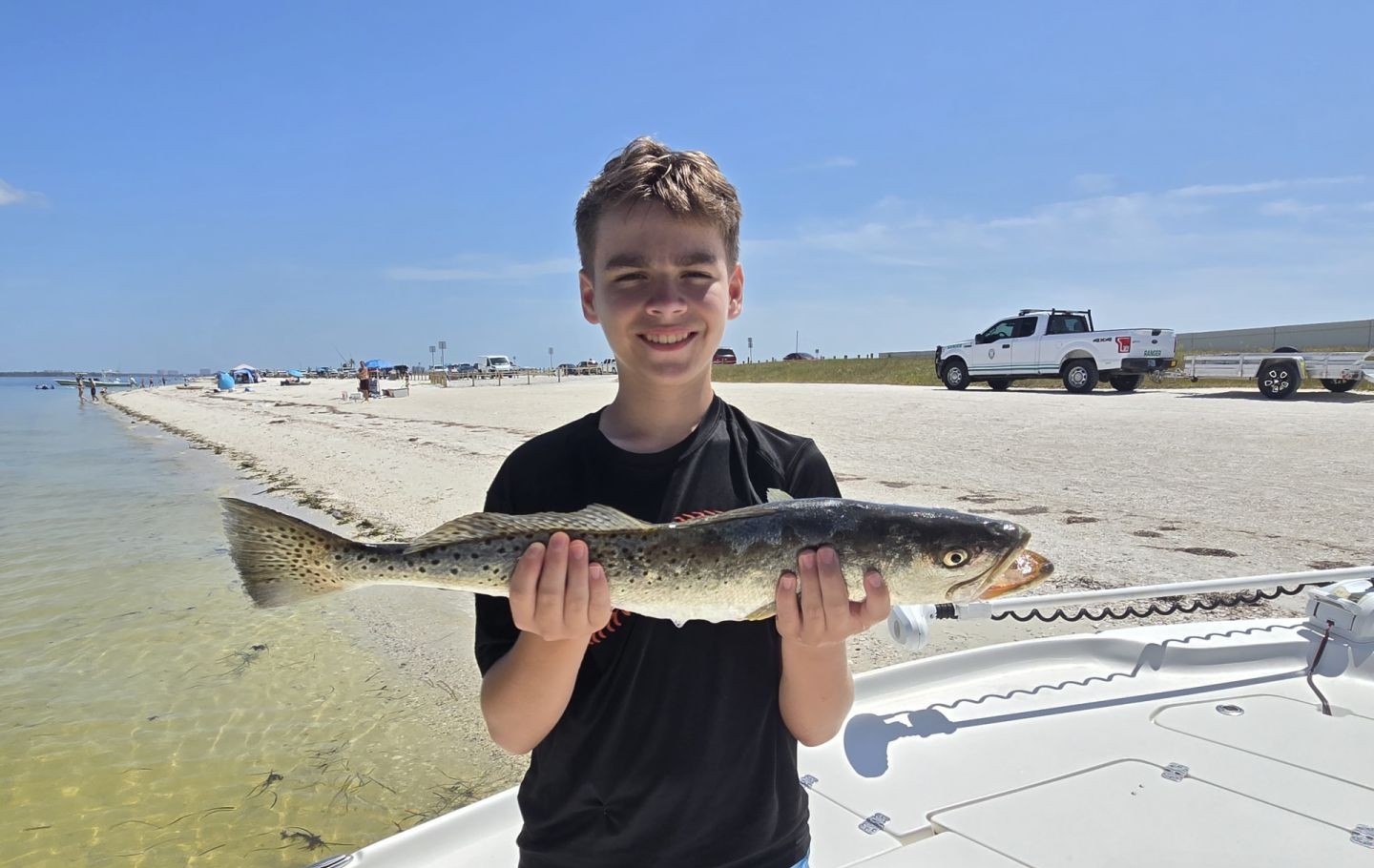 Speckled trout catch displayed on boat in Fort Myers FL
