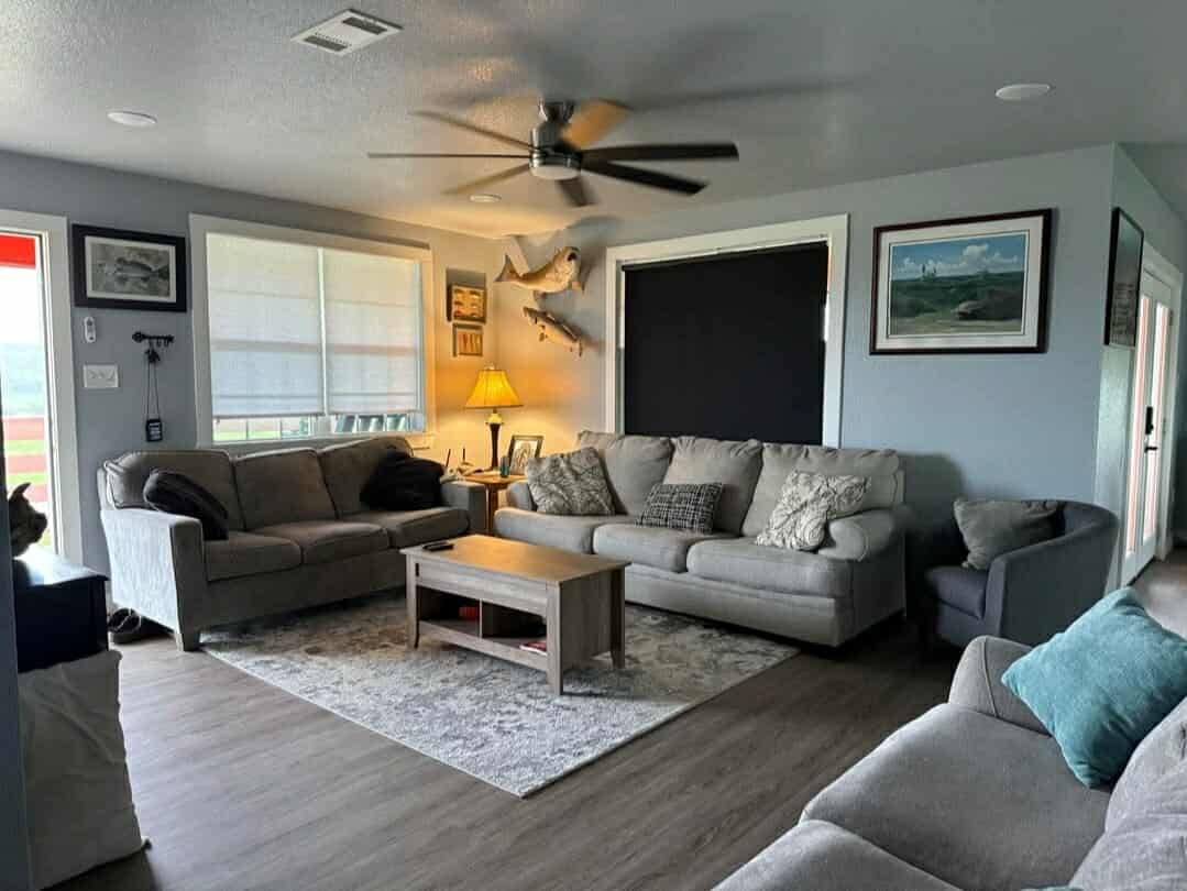 Matagorda Bay corporate group fishing charter boat with anglers inshore saltwater fishing